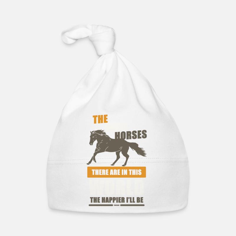 Pferd Kinder Mädchen Pferdefreund Baby Bio-Mütze