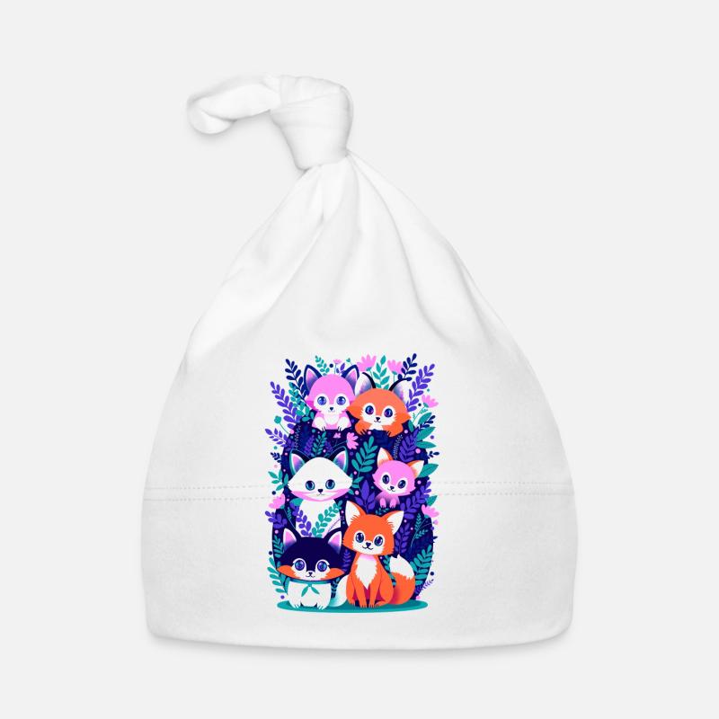 Renard mignons Bonnet bio Bébé