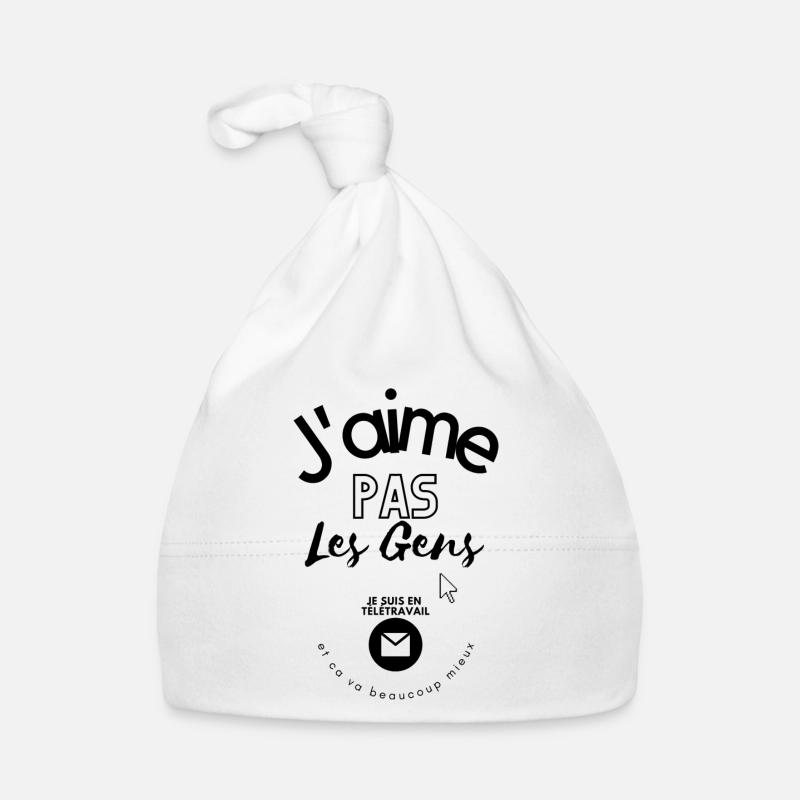 J aime pas les gens Bonnet bio Bébé