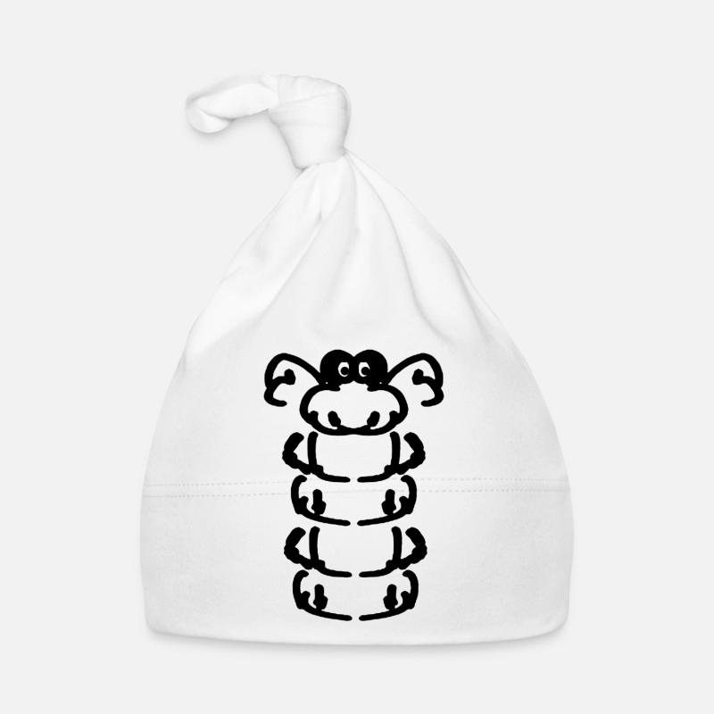 a small caterpillar Organic Baby Cap