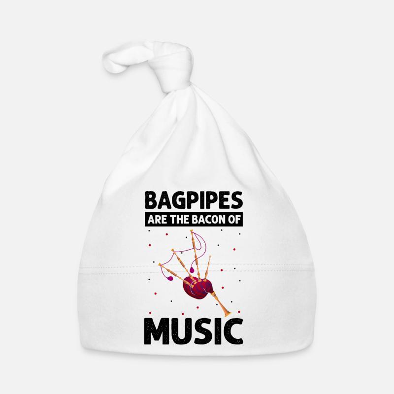 Bagpipes for bagpipe instructors and bagpipers - Organic Baby Cap - white