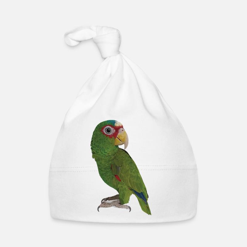 The white-fronted parrot Organic Baby Cap