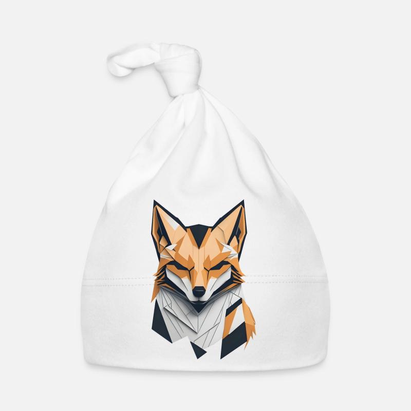 Modern Shaped Fox Head Organic Baby Cap