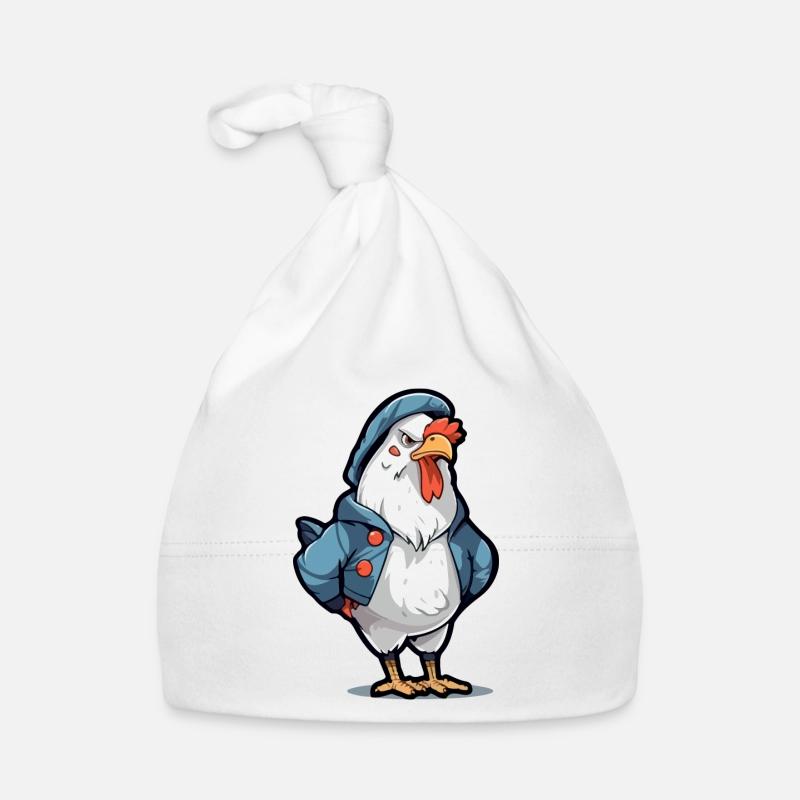 Bobby the grumpy rooster Organic Baby Cap