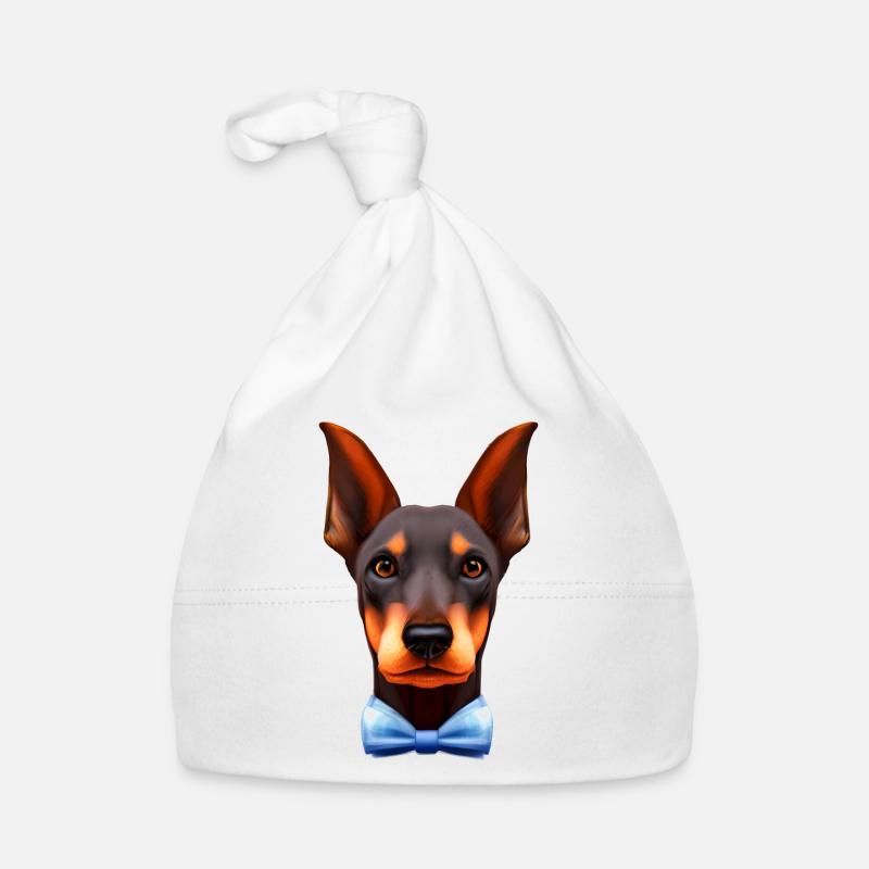 Dobermann Hund Dobermannwelpe Dobermanntrainer Baby Bio-Mütze