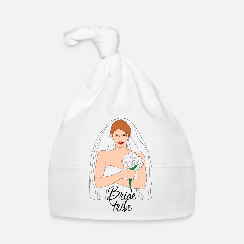 Bride Tribe Brown 2 - Bonnet bio Bébé - blanc