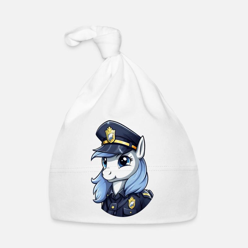 Polizei Pony Baby Bio-Mütze