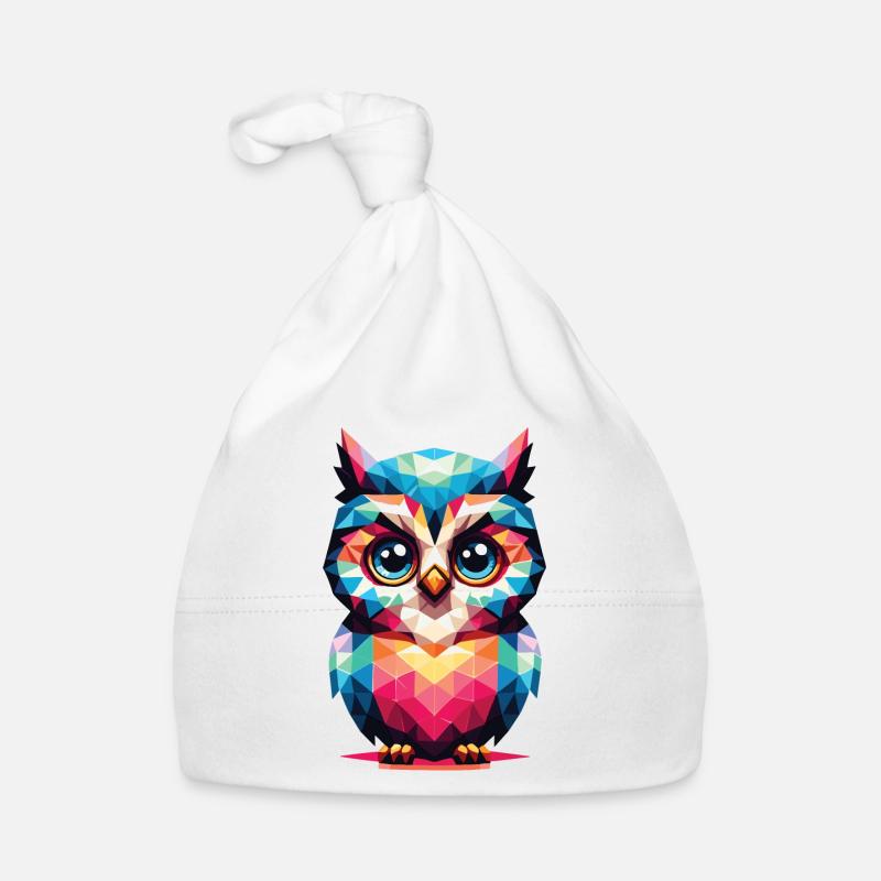 Polygon Owl Geometric Organic Baby Cap