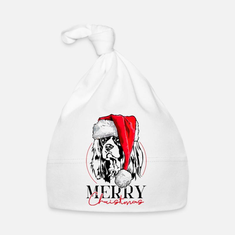 Père Noël Cavalier King Charles Spaniel Bonnet bio Bébé