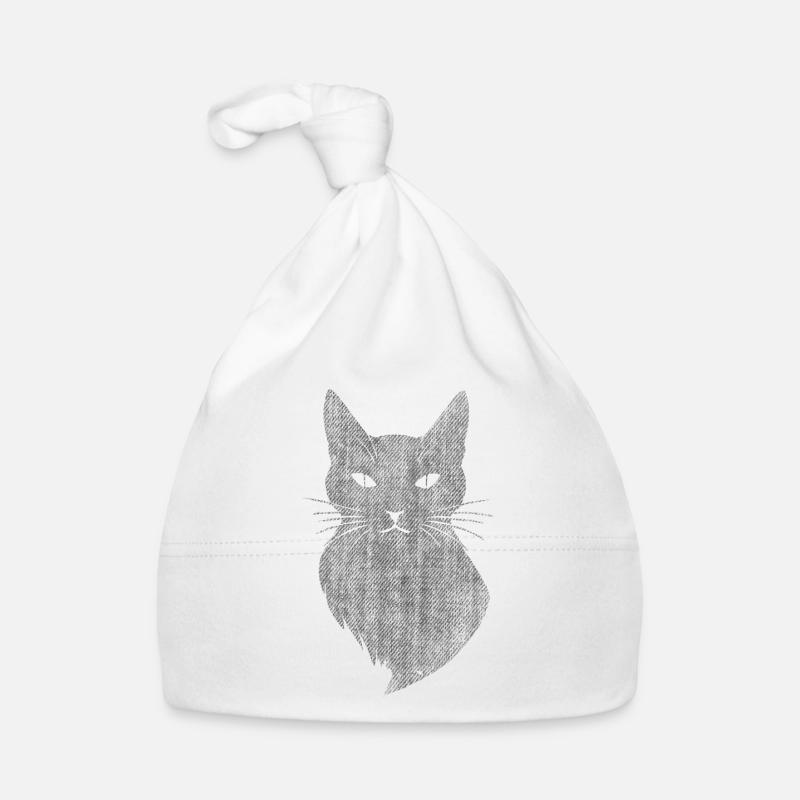 Cat retro art mystical Organic Baby Cap