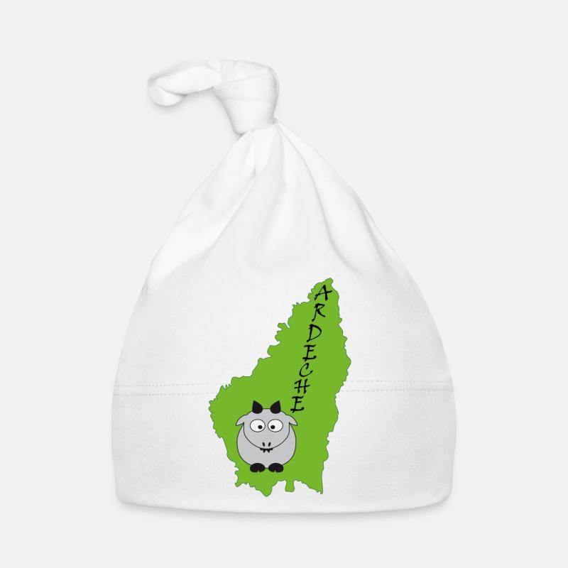 Ardèche bébé chèvre 1 - Bonnet bio Bébé - blanc