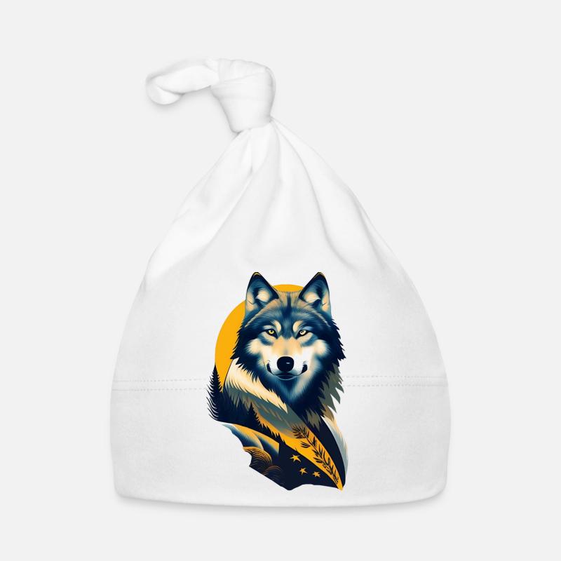 wolf Organic Baby Cap