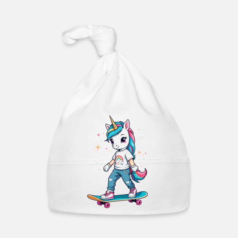 Skater Unicorn Organic Baby Cap