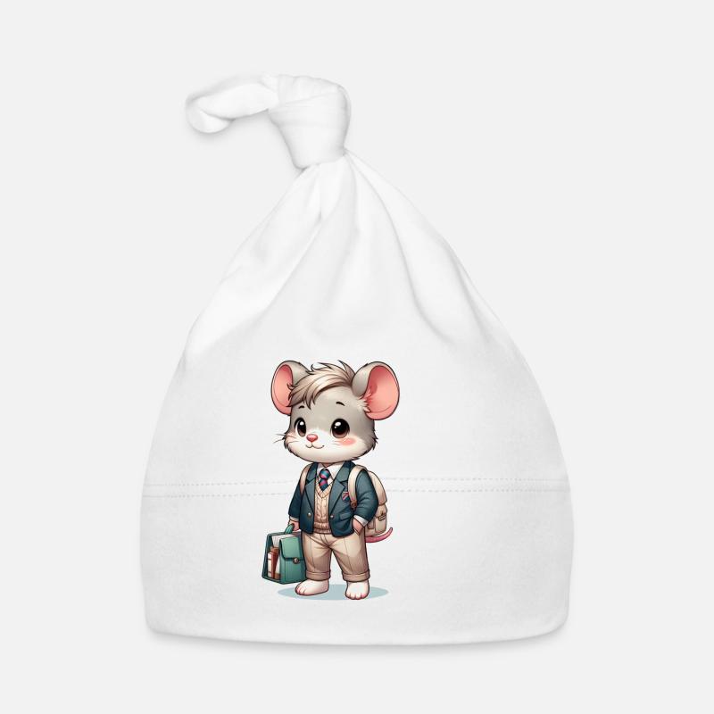 Mignon écolier souris Bonnet bio Bébé