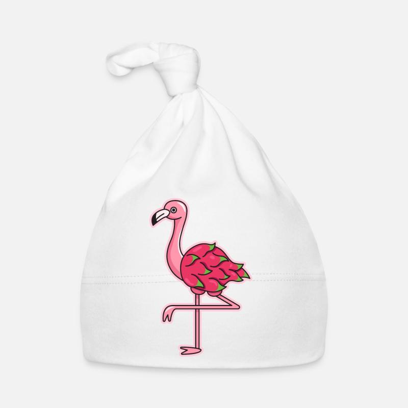 Flamingo Dragon Fruit Design for Organic Baby Cap
