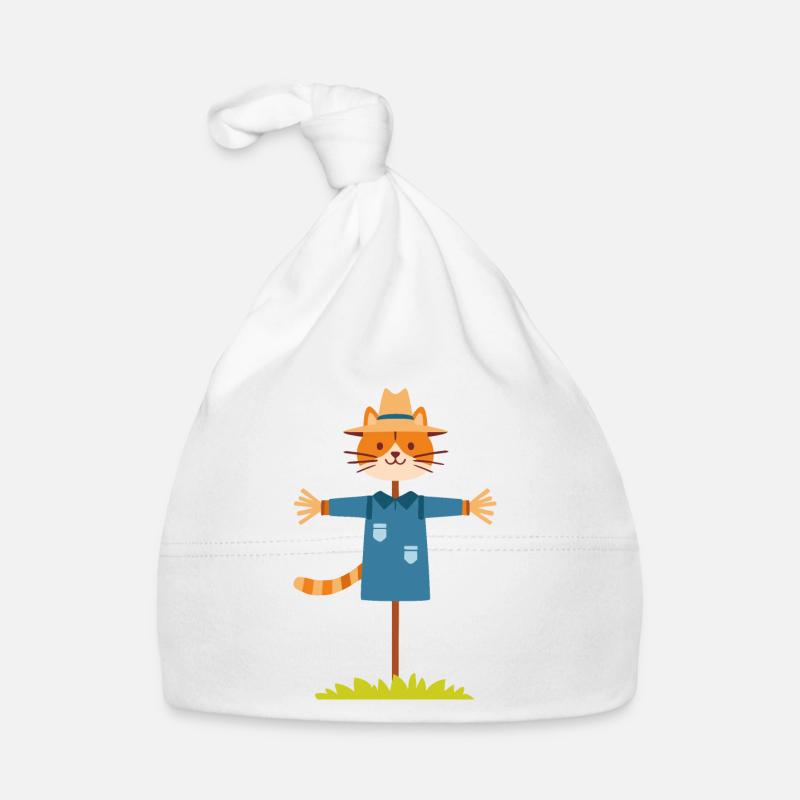 Chat épouvantail Bonnet bio Bébé