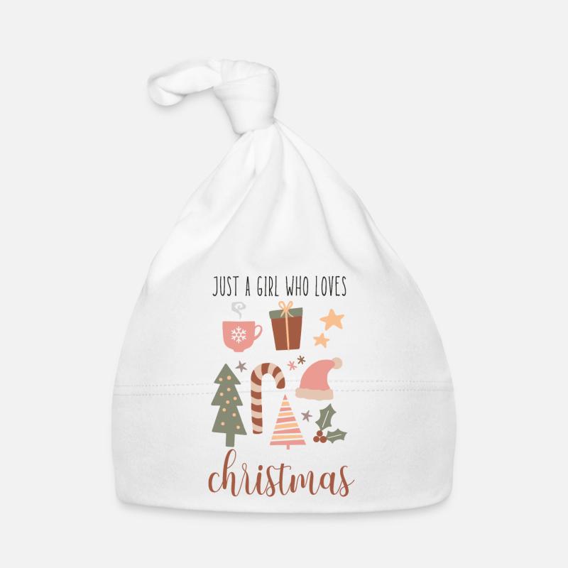 Boho Nur ein Mädchen, das Weihnachten liebt Baby Bio-Mütze