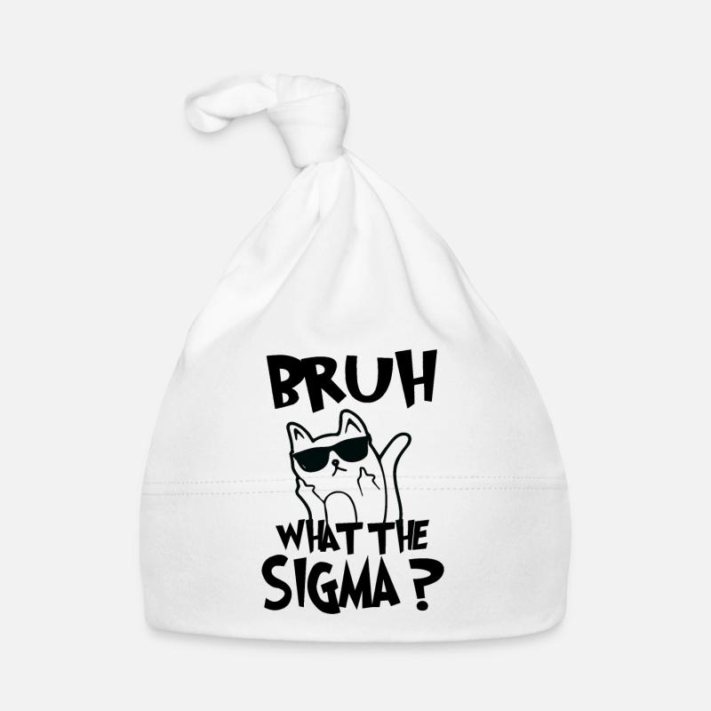 Bruh what the sigma ? - Bonnet bio Bébé - blanc