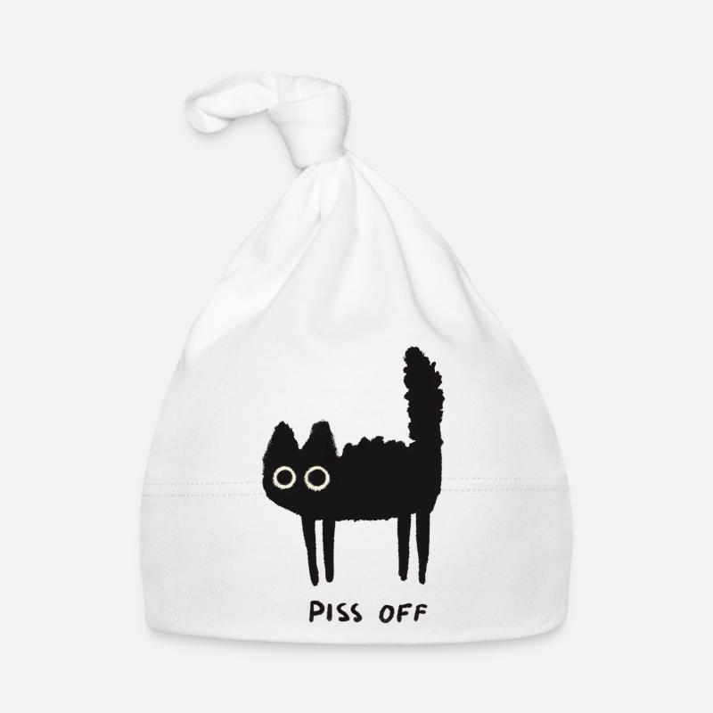 Grumpy Kitty Vibes - Laissez-moi tranquille Bonnet bio Bébé