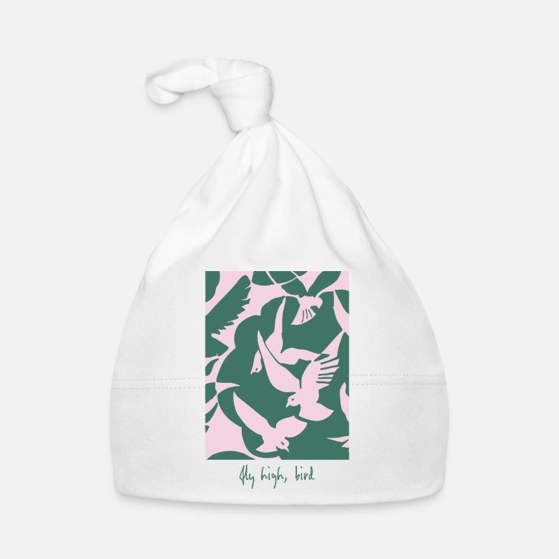 Fly High, Bird – Elegantes Vogel-Design Baby Bio-Mütze