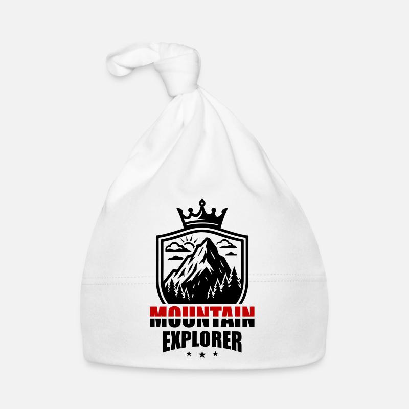 Exploring Mountains Saying Organic Baby Cap