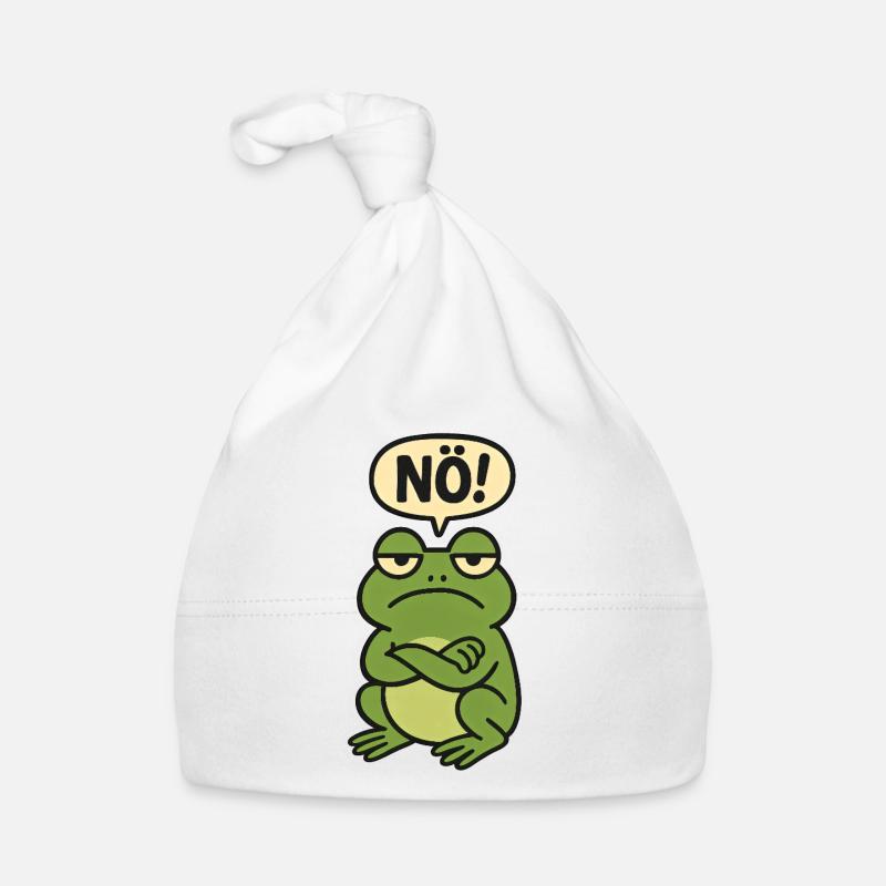 Déclaration, non, grenouille, tout simplement non Bonnet bio Bébé