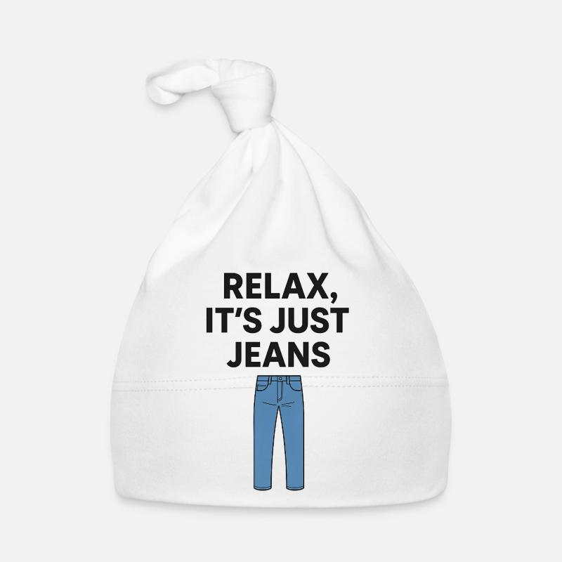 Relax It's Just Jeans Graphic Tee Organic Baby Cap