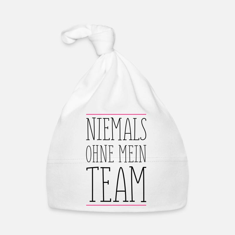 niemals_ohne_team_01 - Bonnet bio Bébé - blanc