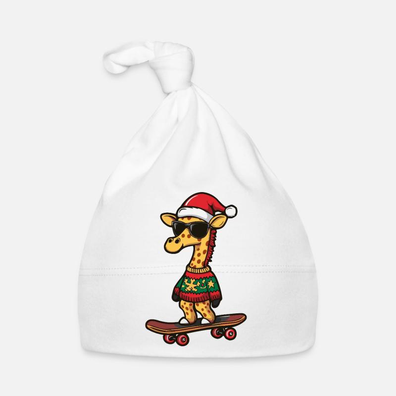 Giraffe Weihnachten Lustig Baby Bio-Mütze