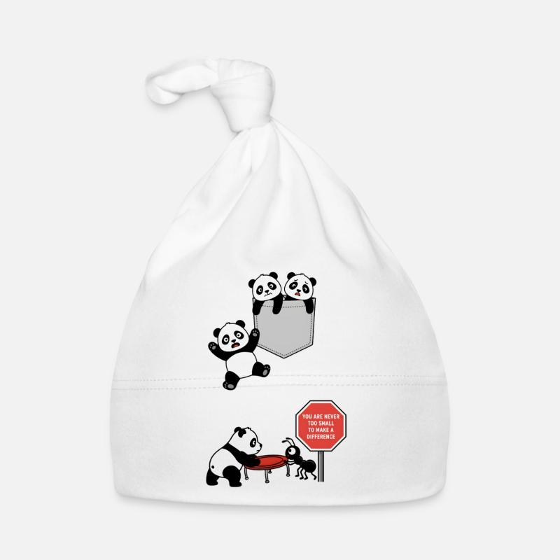 Pandas en Action Fourmi Solidaire Bonnet bio Bébé
