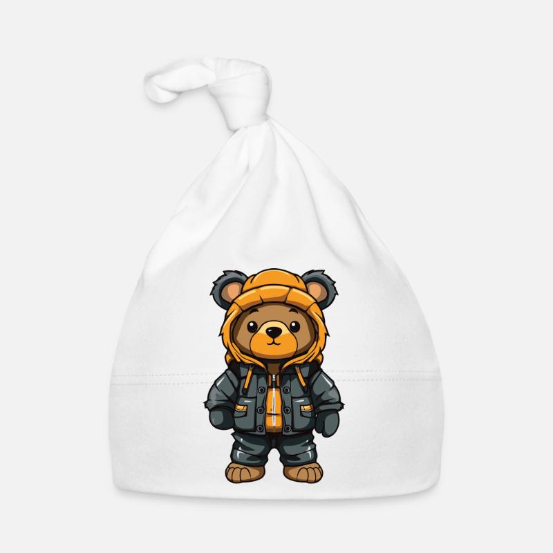 Ours Hiver Bande Dessinée Mignon Bonnet bio Bébé