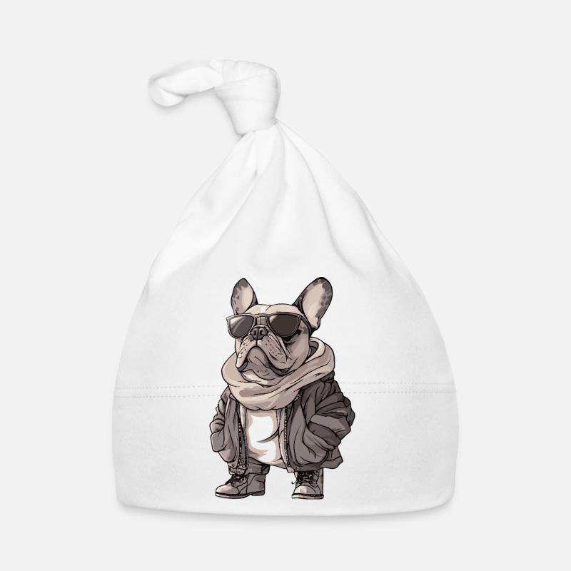 French Buldog Dog Cool Winter Organic Baby Cap