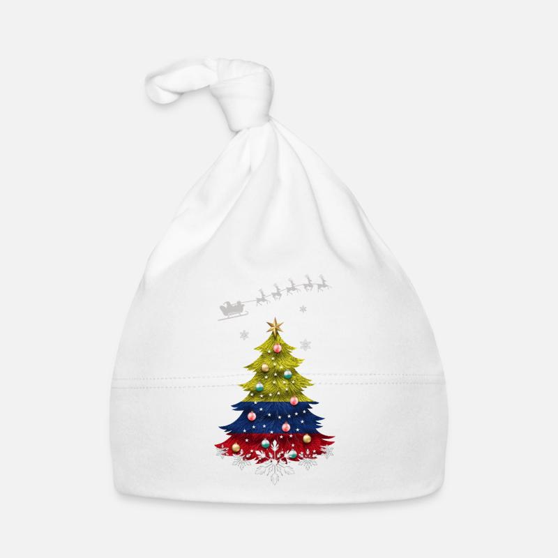 Sapin de Noël avec drapeau de la Colombie Bonnet bio Bébé