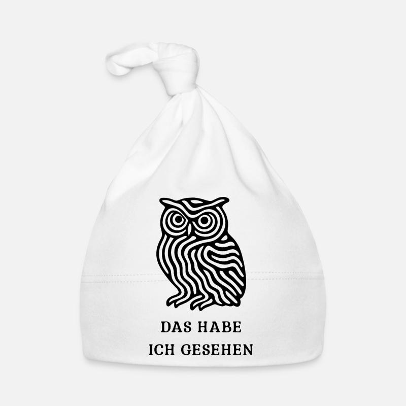 Eule „Das habe ich gesehen“ – Mystisches Design Baby Bio-Mütze