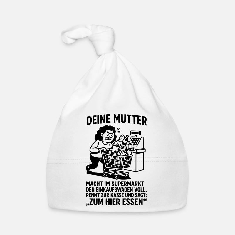supermarkt kasse deine mutter witz Baby Bio-Mütze