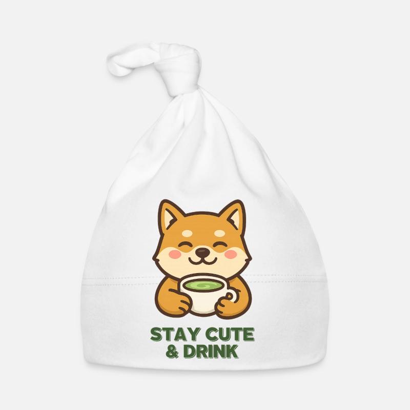 Süßer Shiba mit Matcha Baby Bio-Mütze