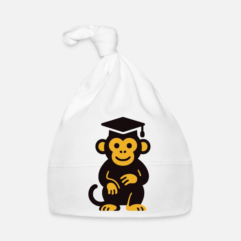 Graduation Monkey Icon Tee Baby Bio-Mütze