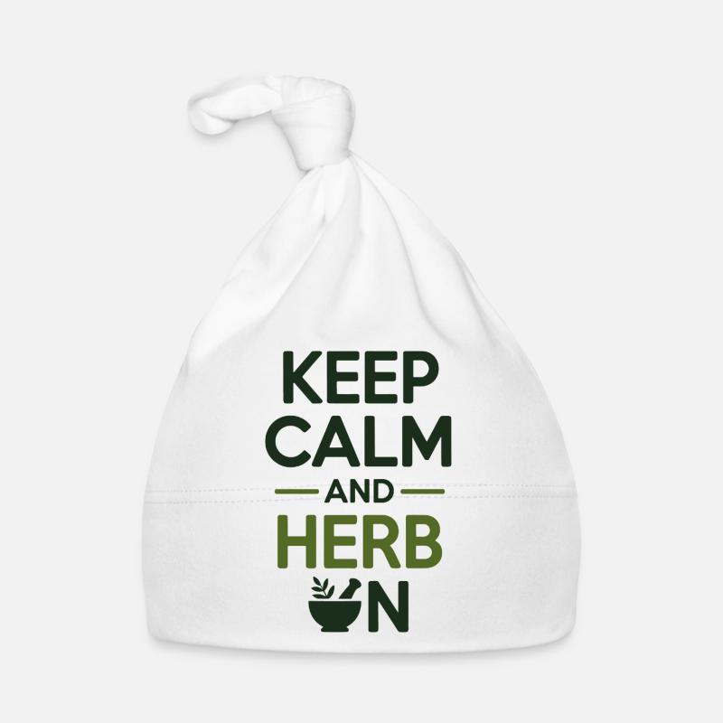 Naturopath Keep Calm And Herb On Professional  Organic Baby Cap