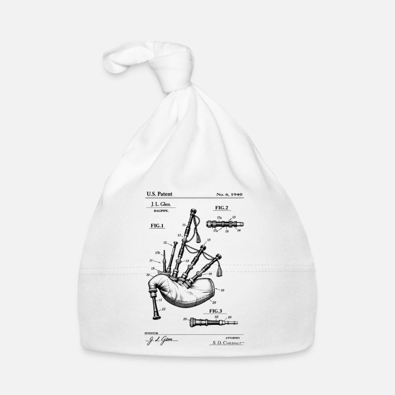 T-shirt médiéval design de plan de cornemuse Bonnet bio Bébé