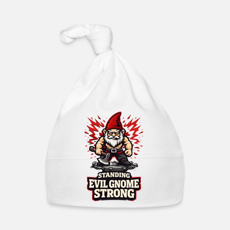 Evil Gnome, Dark Gnome, Goth Gnome, Funny Gnome Organic Baby Cap