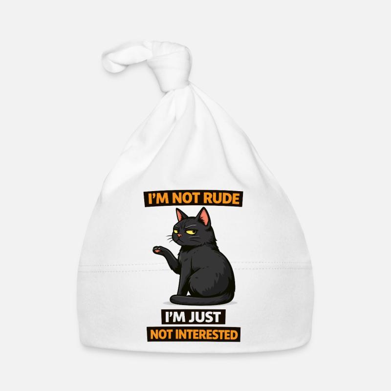 Attitude de chat pas intéressé Bonnet bio Bébé