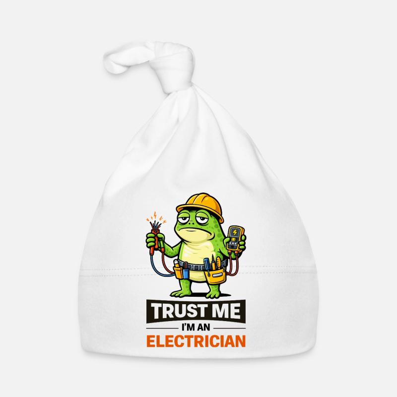 Électricien Grenouille Mascotte Tee Bonnet bio Bébé