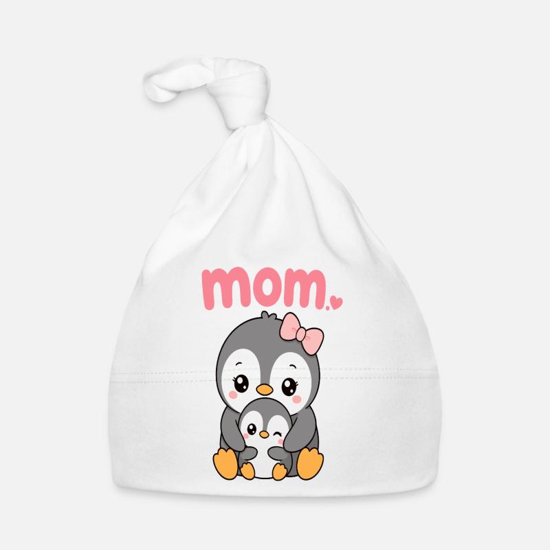 Pinguin Mama und Küken Baby Bio-Mütze