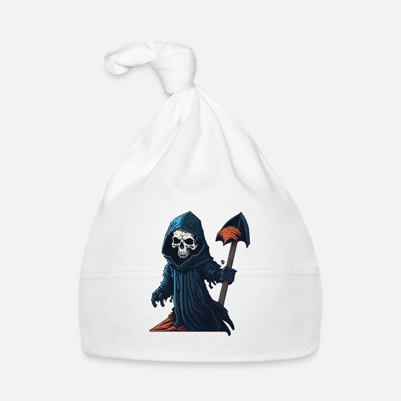 Halloween Grim Reaper Death Organic Baby Cap