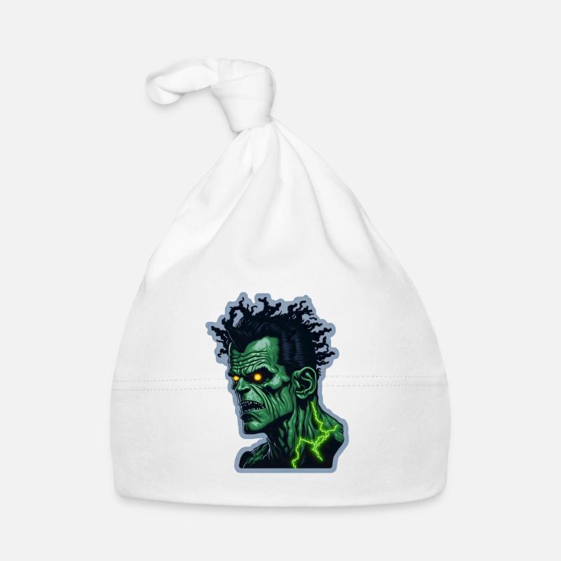 Monstre vert Halloween 3 Bonnet bio Bébé