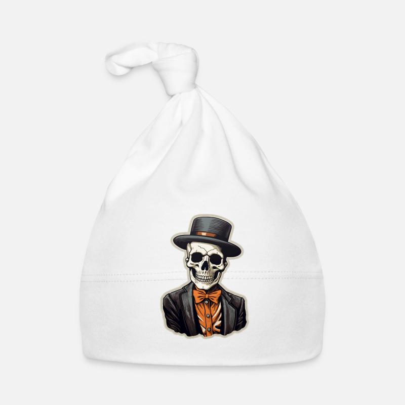 Skull Halloween Organic Baby Cap
