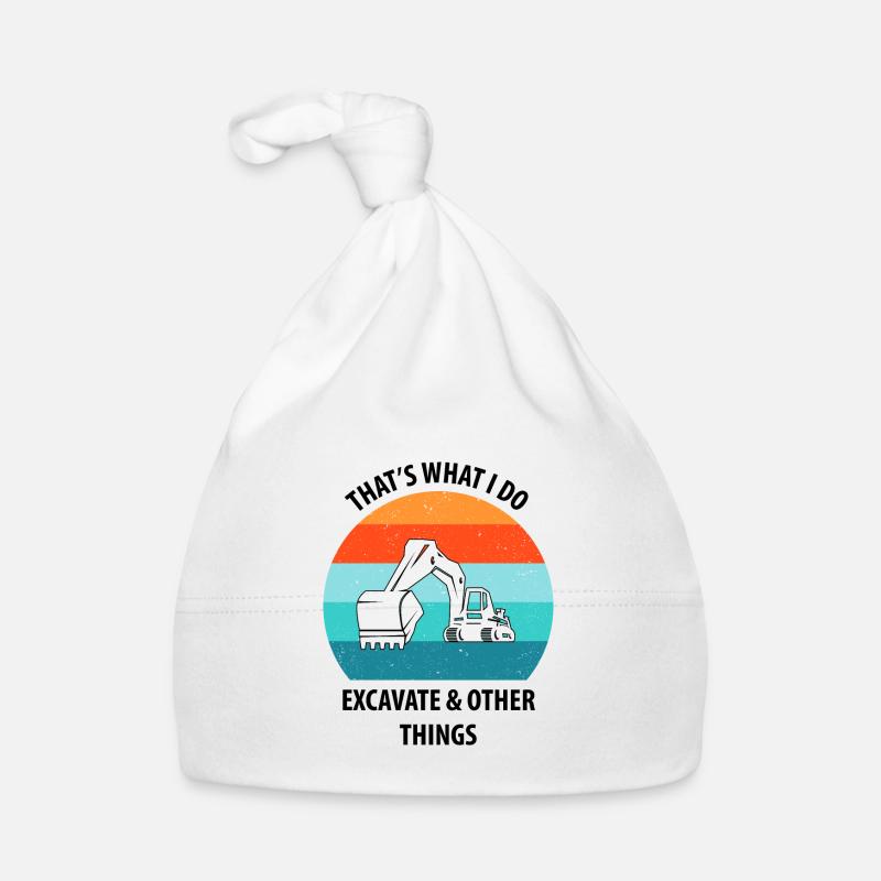 Bagger Baggerfahrer Baggerwagen Baby Bio-Mütze