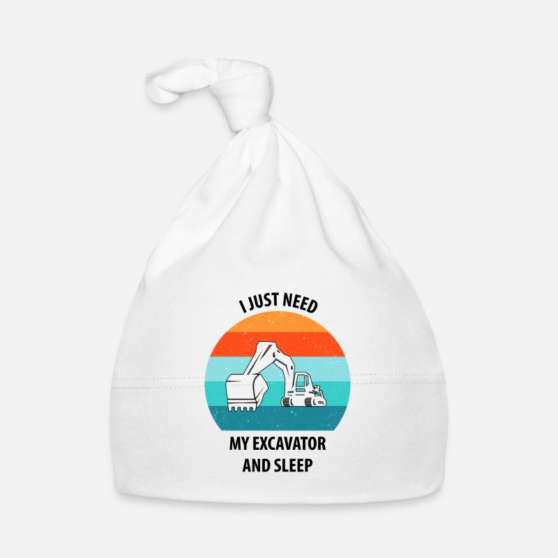 Bagger Baggerfahrer Baggerwagen Baby Bio-Mütze