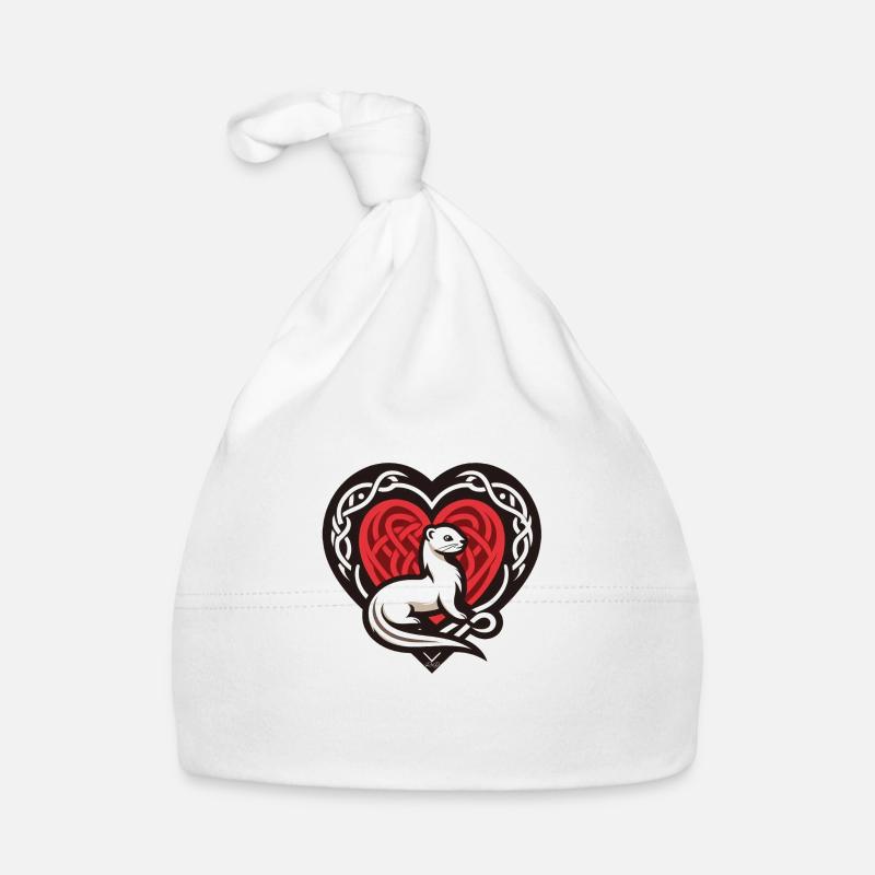 Coeur hermine curieuse de bretagne Bonnet bio Bébé