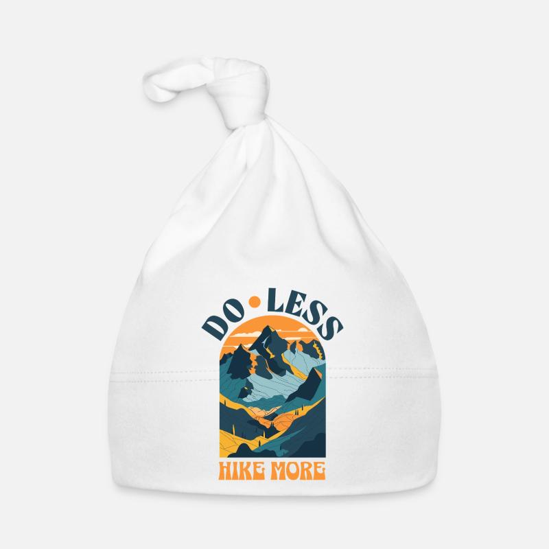Do Less Hike More Wandershirt Natur Affirmationen Baby Bio-Mütze